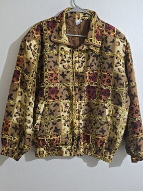 Shanghai  Brown, Gold and Red Patterned Silk Jacket